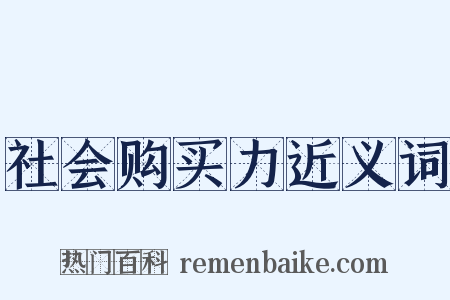 社会购买力近义词是什么意思的图片